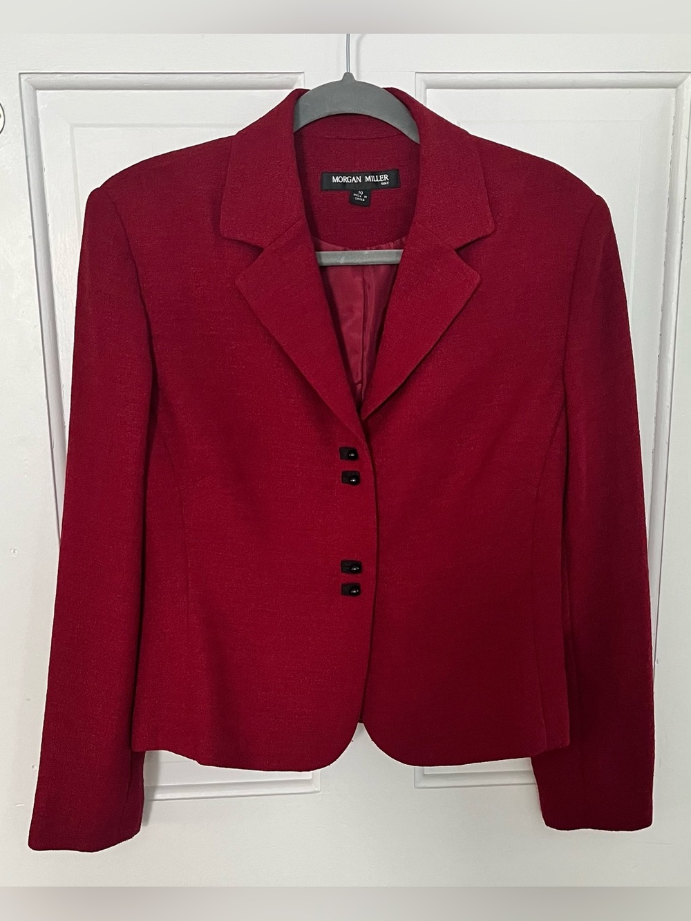 Morgan Miller Burgundy Textured Knit Blazer size 10